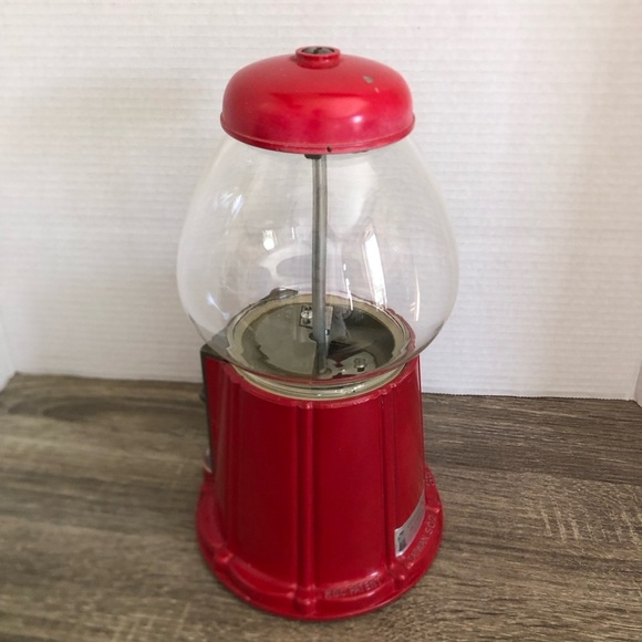 80s Fire Engine Red Continental Gum Gumball Machine - Picture 4 of 14